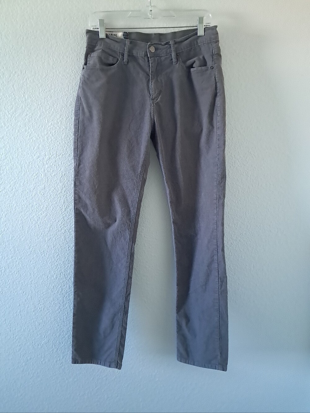 Marine Layer Cambridge Corduroy Slim Straight Pant Mens Size 33x32 Gray